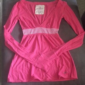 Pink hollister top